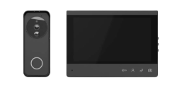 Kit Videoporteiro 2 fios 7'' Preto