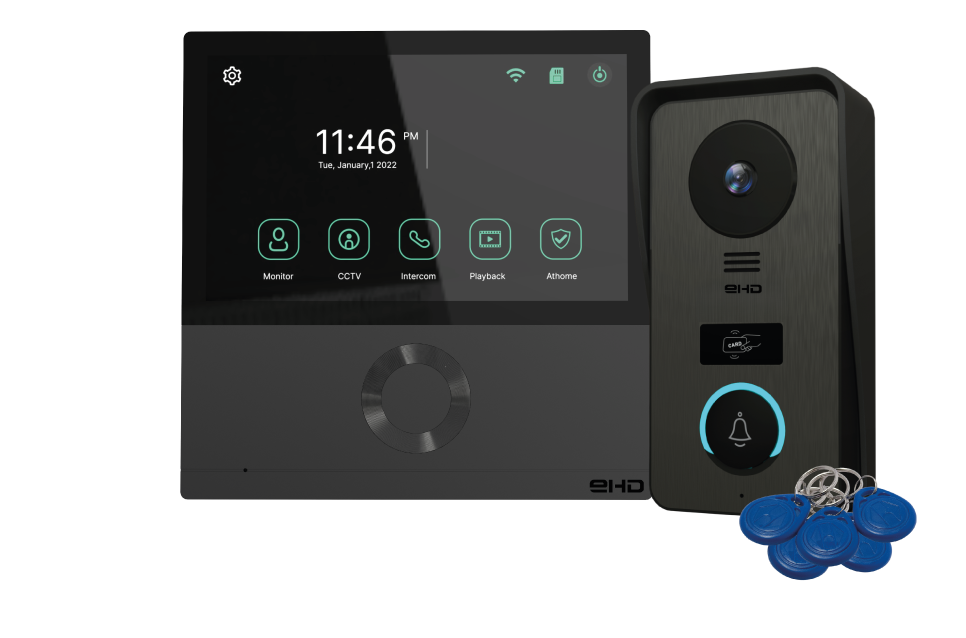 Kit Videoporteiro Tuya 2 fios 7'' Wi-Fi