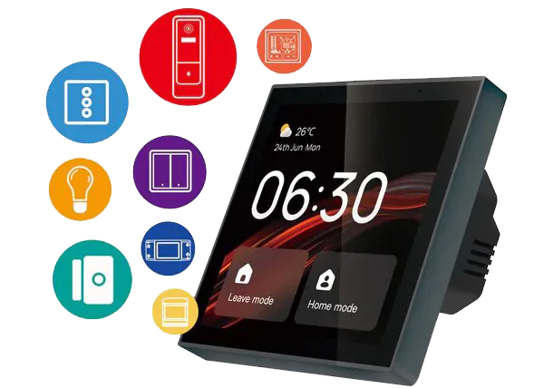 Control panel with 4'' touchscreen