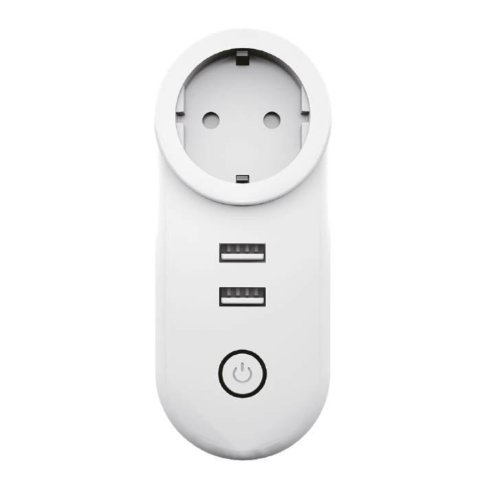 Tomada inteligente ON/OFF e 2x USB 2.1A