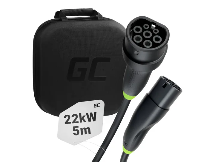 Câble de recharge VE 22 kW 32A Type 2 vers Type 2 - 5 m
